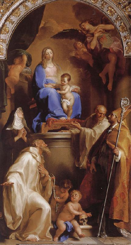 Pompeo Batoni The Virgin and Child with real Fupiyeluo, Kasituola, Ford, Rudolf Sweden oil painting art